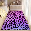Leopard Print Pink Gradient Carpet suitable as a non-slip mat for the living room or bedroom sofa