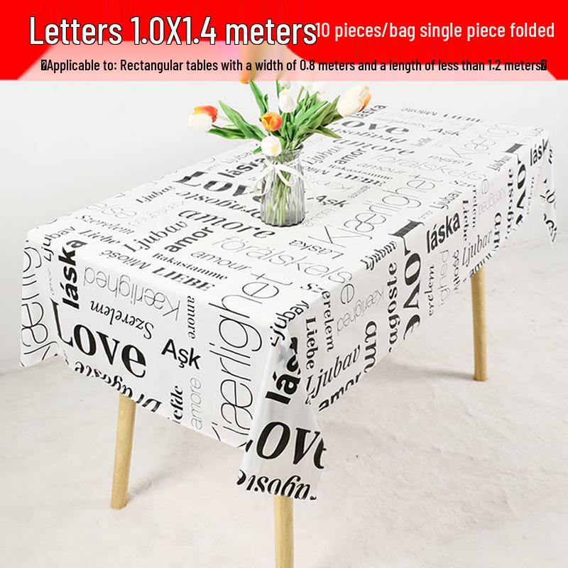 Waterproof Floral Print Tablecloth - Fresh, Rectangular Disposable Cover for Kindergarten Parties
