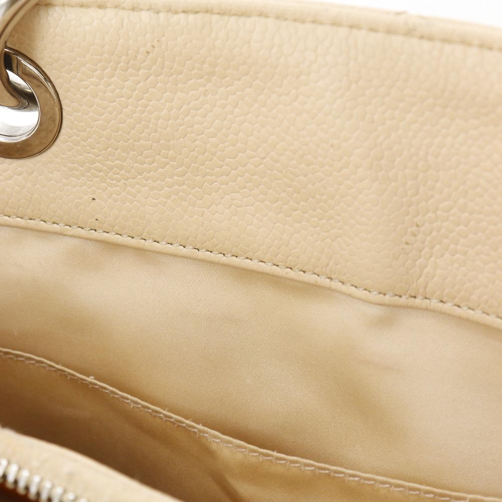 CHANEL Grand shopping tote Tote Bag A50995 GST Matelasse Chain Tote beige Caviar skin Women Used