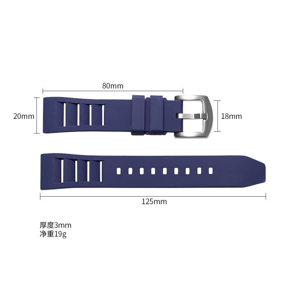 20mm 22mm Silicone Rubber Strap High Quality Curved End Watch Band for Omega for Swatch for Casio Bracelet Waterproof Wristband