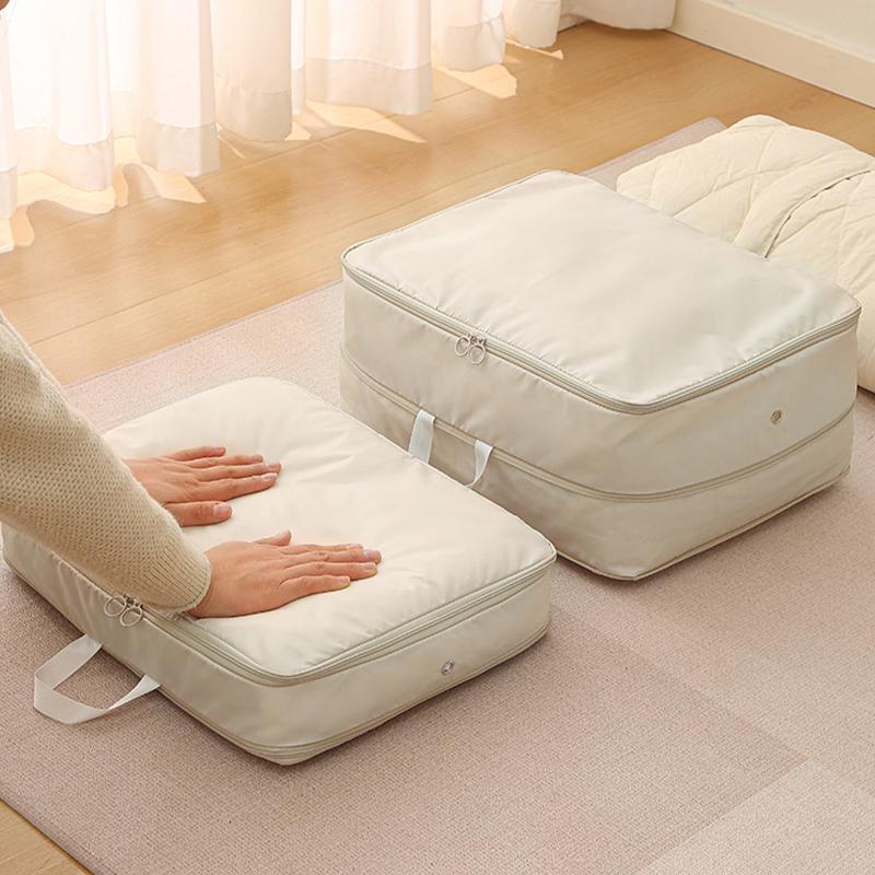 Foldable Storage Bags Self-Compressing Large Capacity Clothes Quilt Moving Bag Packing Cube Dustproof Organizer Bag Space Saving