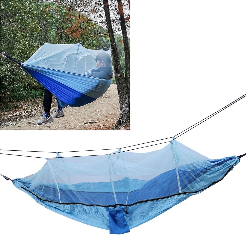 Outdoor Hammock 661lb Load Bearing Lightweight Portable Hammock with Net for Courtyard Camping Picnic