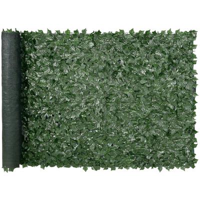 Clôture d'intimité en lierre, Panneau d'écran de mur vert artificiel 1,5 x 3 m, Clôture en lierre verdoyant avec support en tissu maillé et joint renforcé