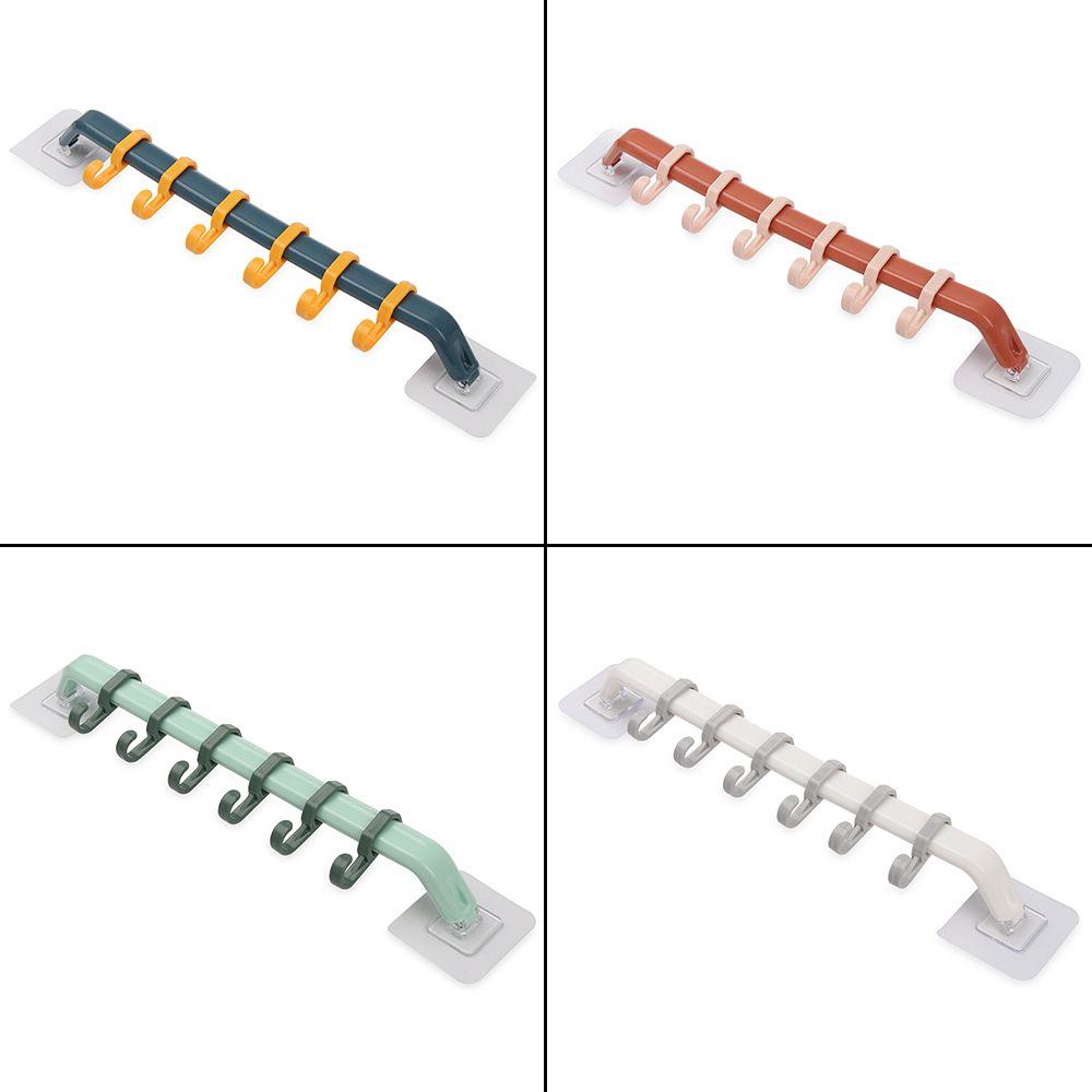 

Новая вешалка для хранения, органайзер для ванной комнаты, стойка с крючками, гибкая одинарная полка, без дырокола