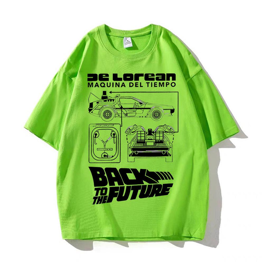 DeLorean Back To The Future Cool High Quality Cotton T-shirt Fitness T Shirt Streetwear Graphic Unisex Tops Tees Men's Clothing