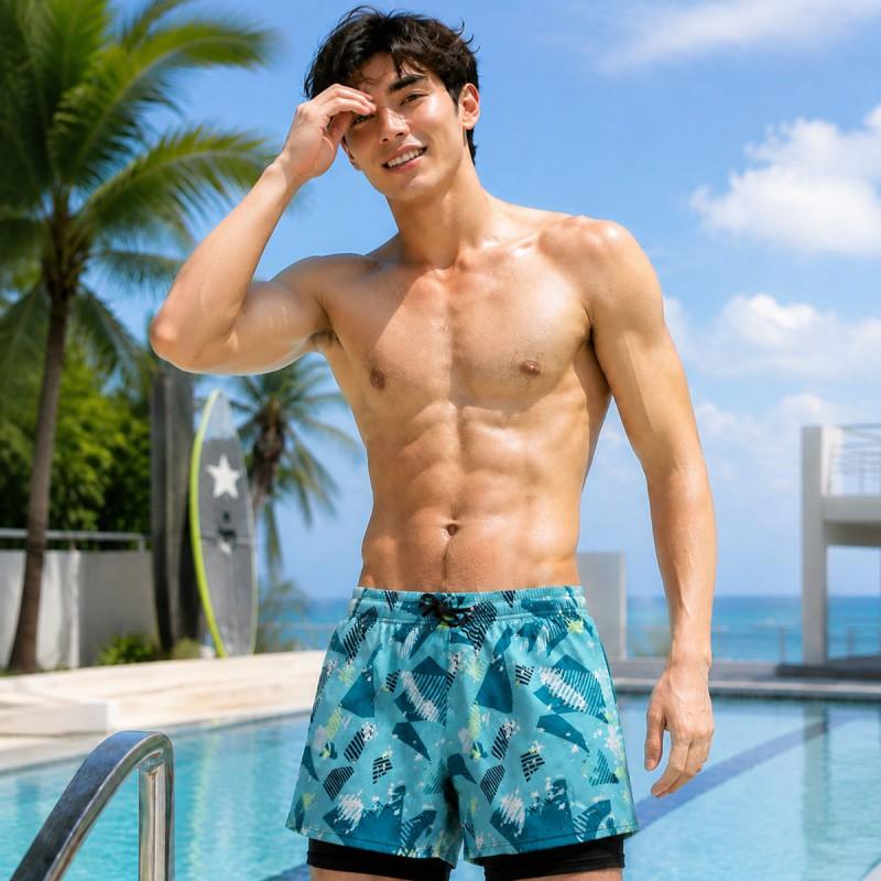 Mens Quick-Dry Breathable Board Shorts Swim Trunks Swimming Surfing Beach Fitness