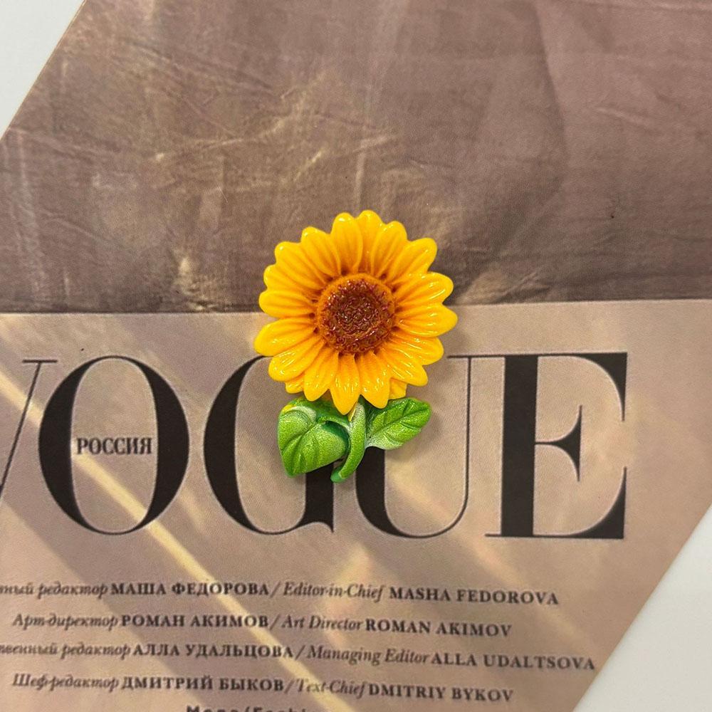 7pcs Sweet Smal Colorful Sunflower Refrigerator Magnets Creative mini Fridge Magnet Photo Message Magnet Decorative