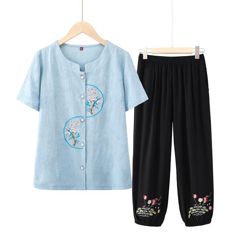Datang Lady Pure Cotton T-shirt & Shirt Set 3XL
