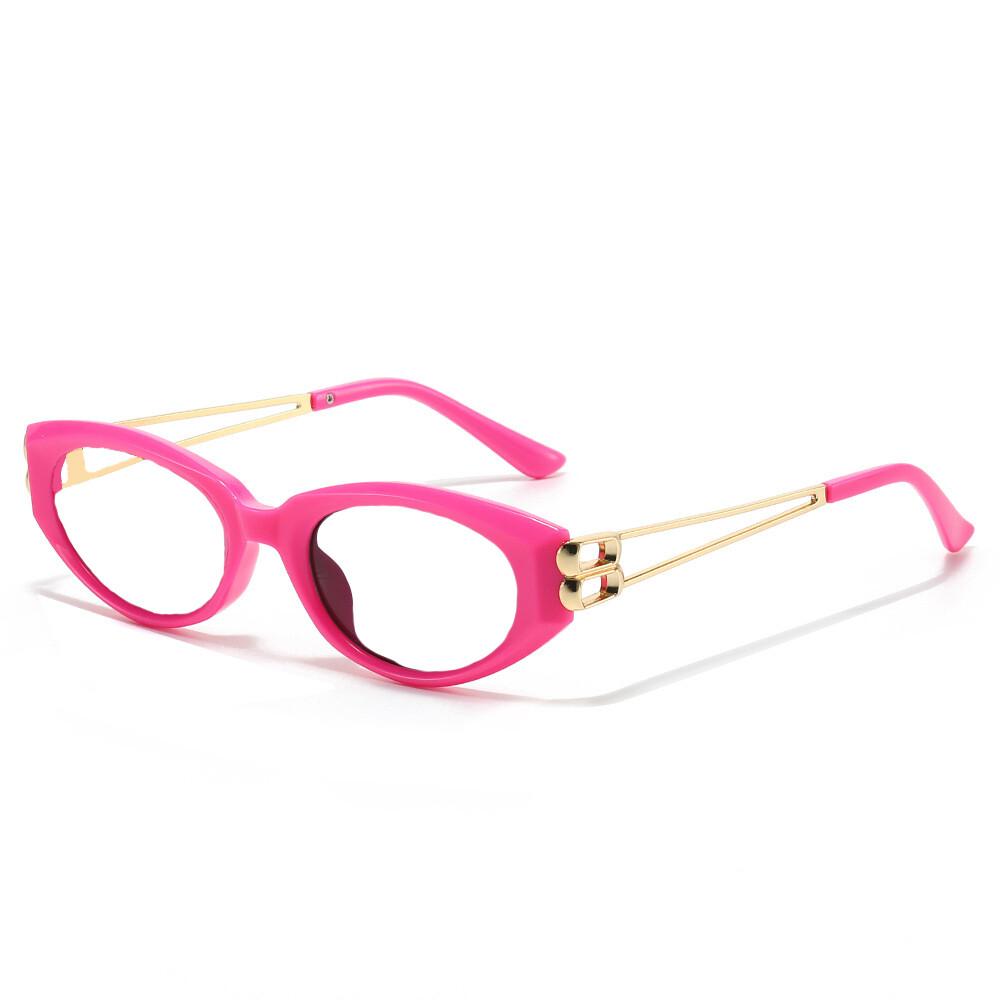 Sexy Small Oval Women's Reading Glasses Brand Designer Prescription Glasses Frame Anti Blue Light Fashion Rose Red Eyeglasses