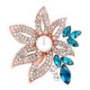 Strass Perle Blume Broschen Für Frauen Designer 2-Farbig Pflanze Blume Hochzeiten Party Brosche Anstecknadel Geschenke