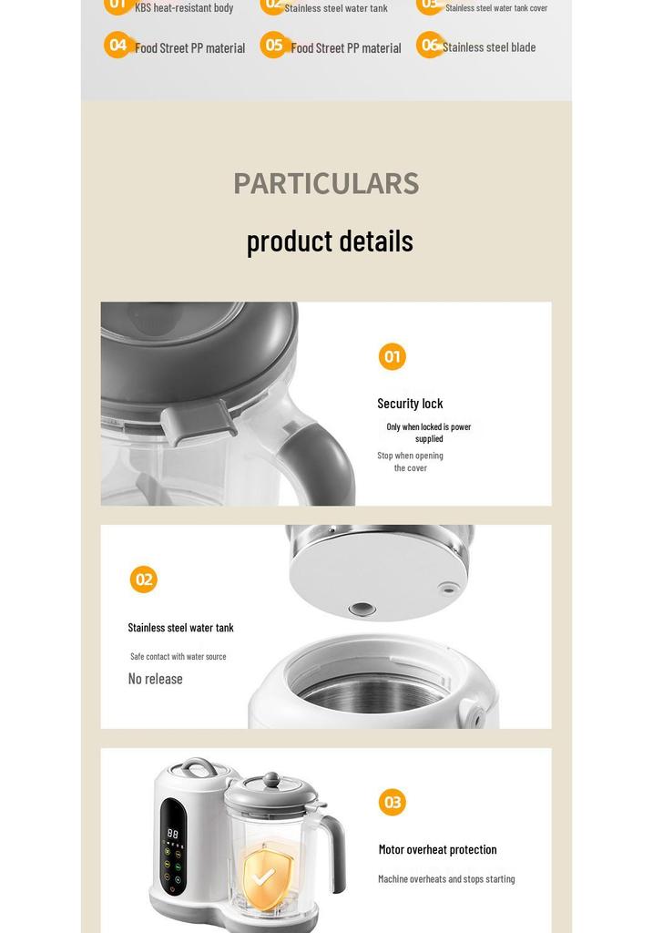 Fully Automatic Multi-Functional Baby Food Maker & Steamer