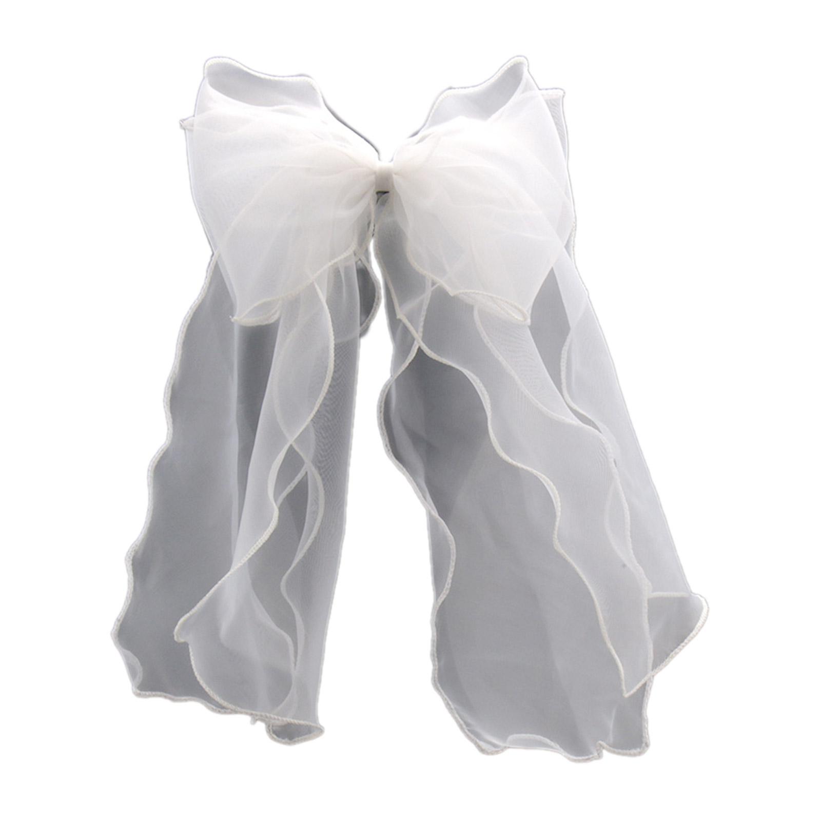 

Большой бант для волос свадебная фата с заколкой свадебный бант для волос заколка свадебные аксессуары для волос для девичника белый