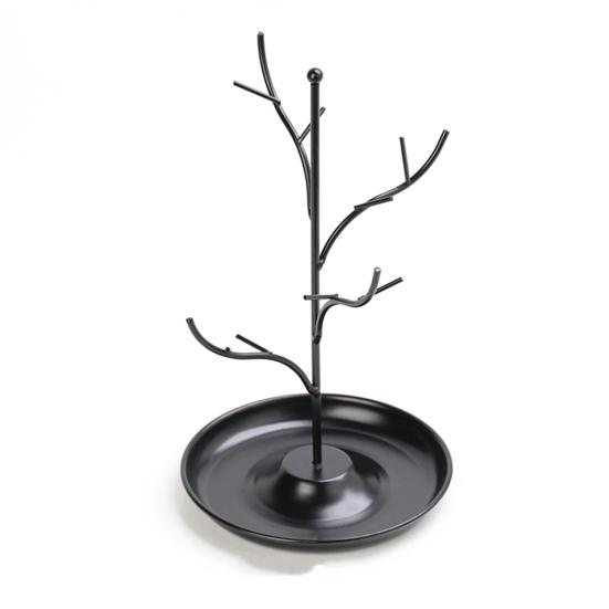 

Полка для дисплея, ветка дерева, дизайн, подарок для ювелирных изделий, органайзер для сережек из кованого железа, держатель для магазина чёрный