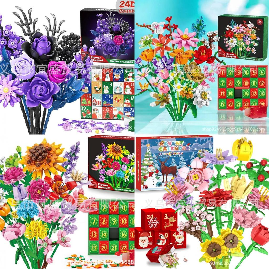 Mazzo di Fiori Conto alla Rovescia di Natale Artigianato in Resina Regalo per Celebrazioni Festività