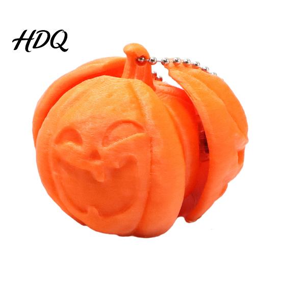 Ghost Keychain Pendant Halloween Fidget Clicker for Stress Relief Pumpkin Skull Witch Office Reliever Hat Finger Clicker 3D Printed Push Button Bag