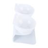 Cat ear shape Pet Double Bowl Transparent body Neck Protector Bowl  Dog food & water serving