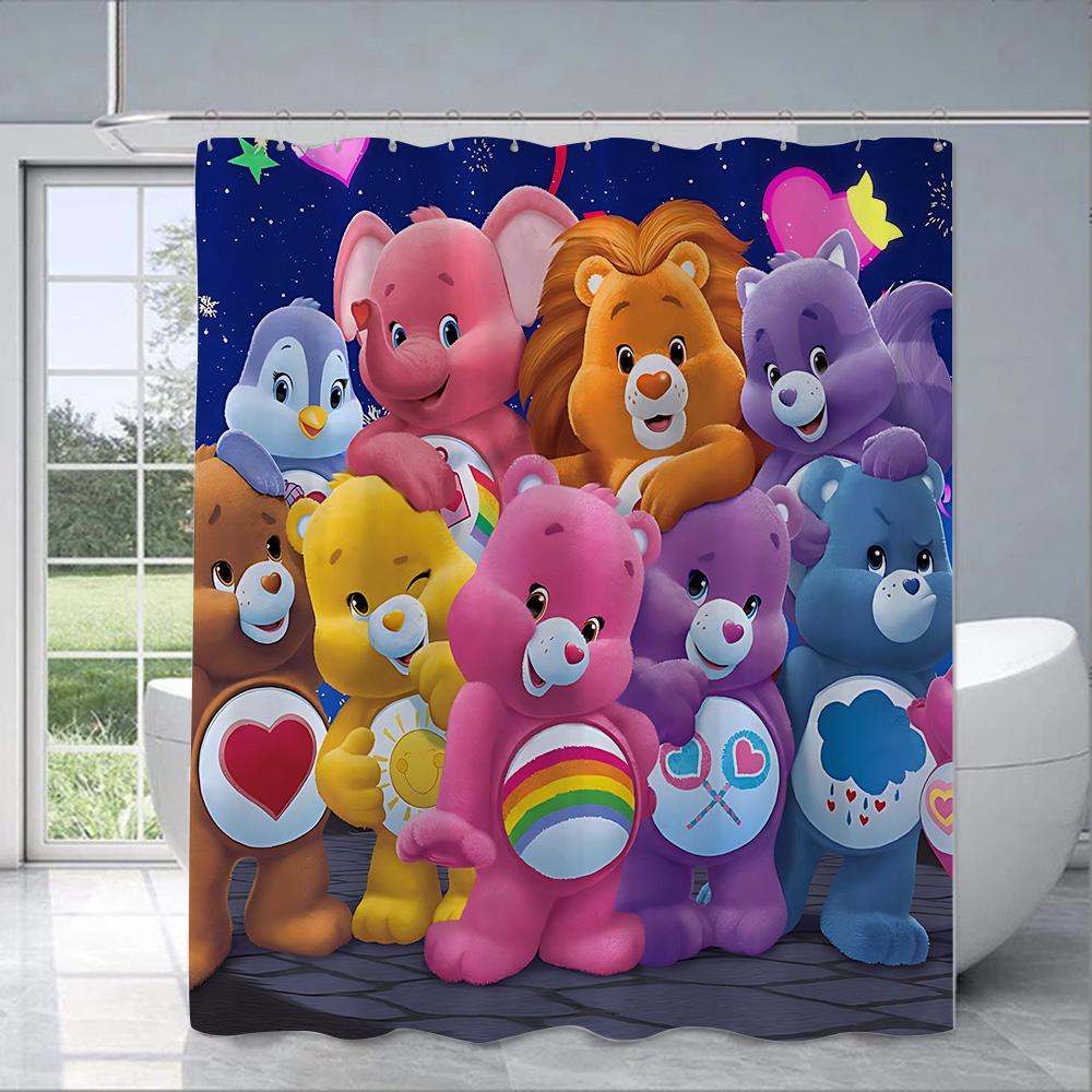 Care Rears Shower Curtain Waterproof Polyester Fabric Paint Colorful Bath Curtains Home Bathroom Decor Curtain With Hook