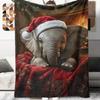 1Pc Cartoon Print Flannel Blanket, High Quality Comfortable for All Seasons, Home Decor, Warmth and Comfort, Perfect for Christmas Birthday Gift