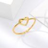 Gold Couple'S Heart-Shaped Ring,Luxurious Wedding Jewelry, Stylish, Durable, And Versatile. A Perfect Gift For Your Partner As A Commemorative Jewelry