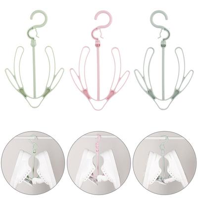 New Clothes Plastic Drying Hanger 2 Hooks Shoe Racks Storage Shelf