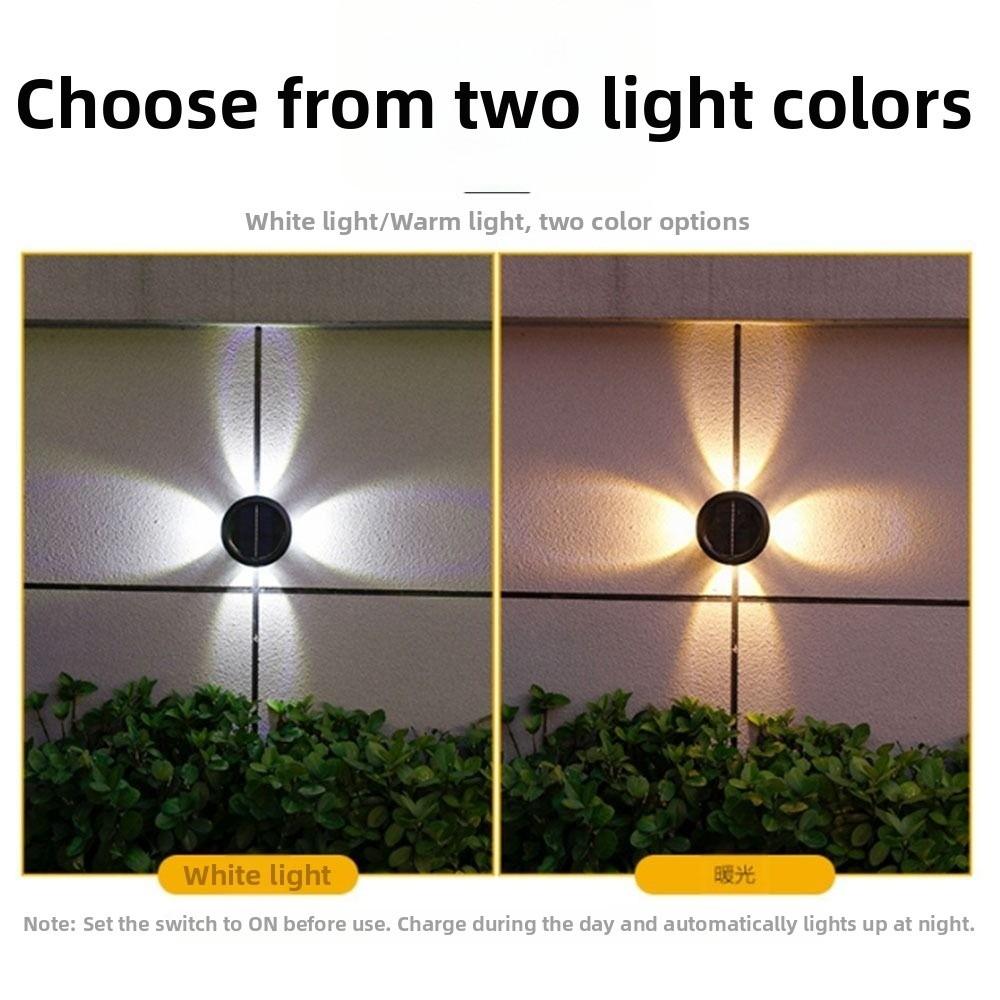 LED Light Outdoor Wall Light Waterproof Garden Fence Light Ambient Wall Solar Wall Lamp  Balcony