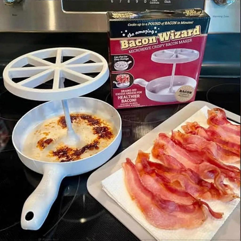 Microwave Barbecue Grill, Bacon Wizard Microwave Crispy Bacon Maker