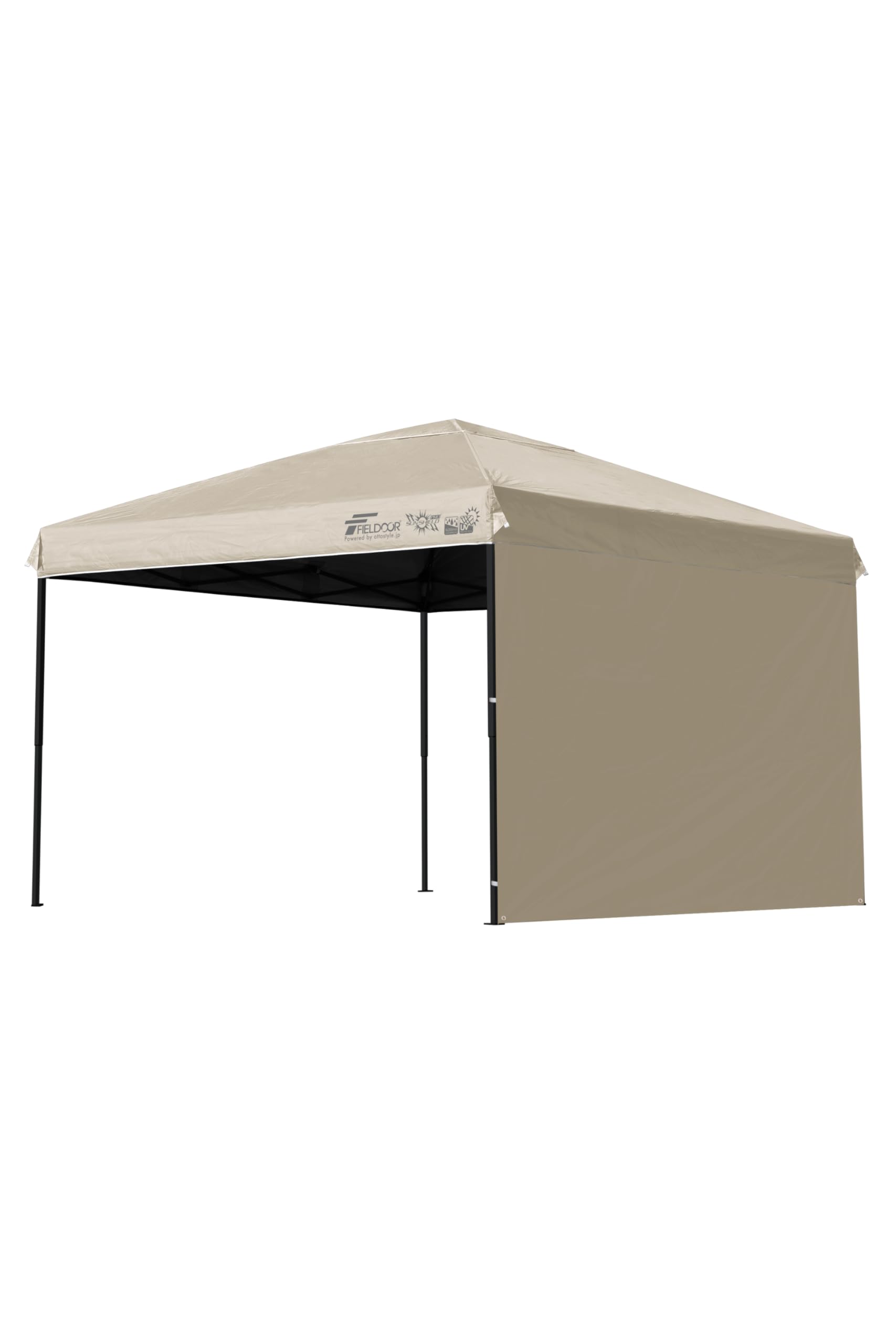 

FIELDOOR One Touch Tarp Tent Completely Blackout G03 Steel Frame Air Ventilation Highly Water Resistant Silver UV Protection Coating UV Protection