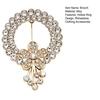 Decorative Shirts Brooch Women Hollow Rhinestone Ring Brooch, Dainty Circle Lapel Elegant Pin Pin, Sweater Cardigan Coat Dress Jewelry Accessories