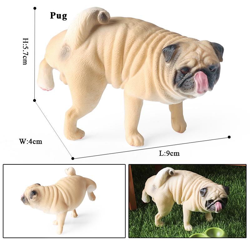 Oenux Dog Animals Model Husky Pug Pomeranian Rottweiler Chihuahua Action Figure Puppy Figurines PVC Cute Collection Toy Kid Gift