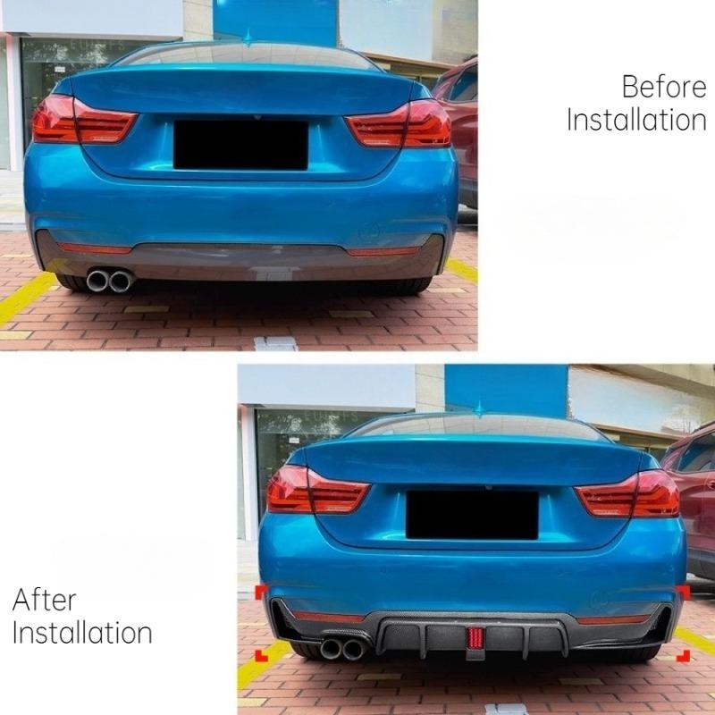 For BMW 4 Series F32 F33 F36 Coupe Convertible Gran Coupe 2014-2020 MP Rear Bumper Diffuser Lip Spoiler Exterior Modification