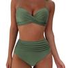 Novo Biquíni Feminino Sexy Cintura Alta Fato de Banho Praia Roupa de Banho Feminina Verão Fato de Banho