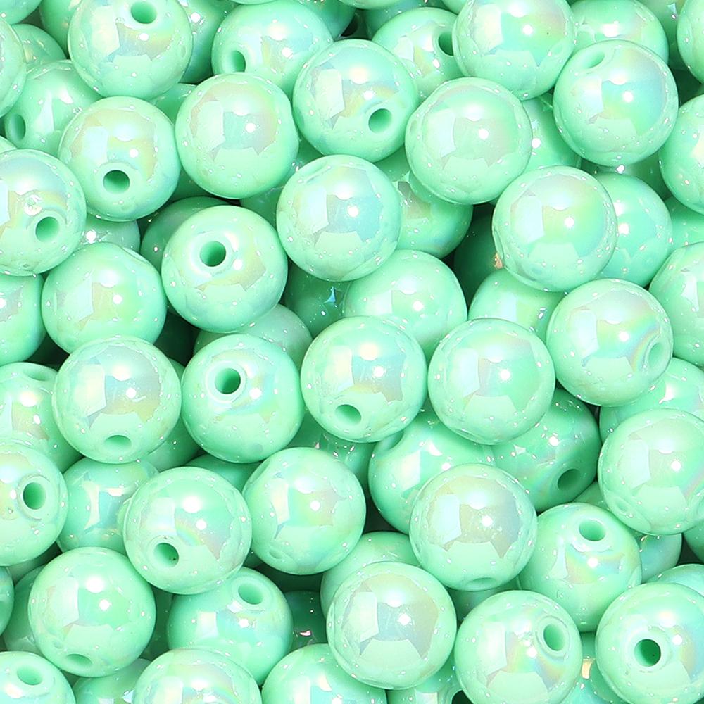 20-200pcs/lot 6-16mm Plated UV Colored Acrylic Ball Beads Loose Spacer Round Bead For DIY Phone Chain Bracelet Jewelry Accessory