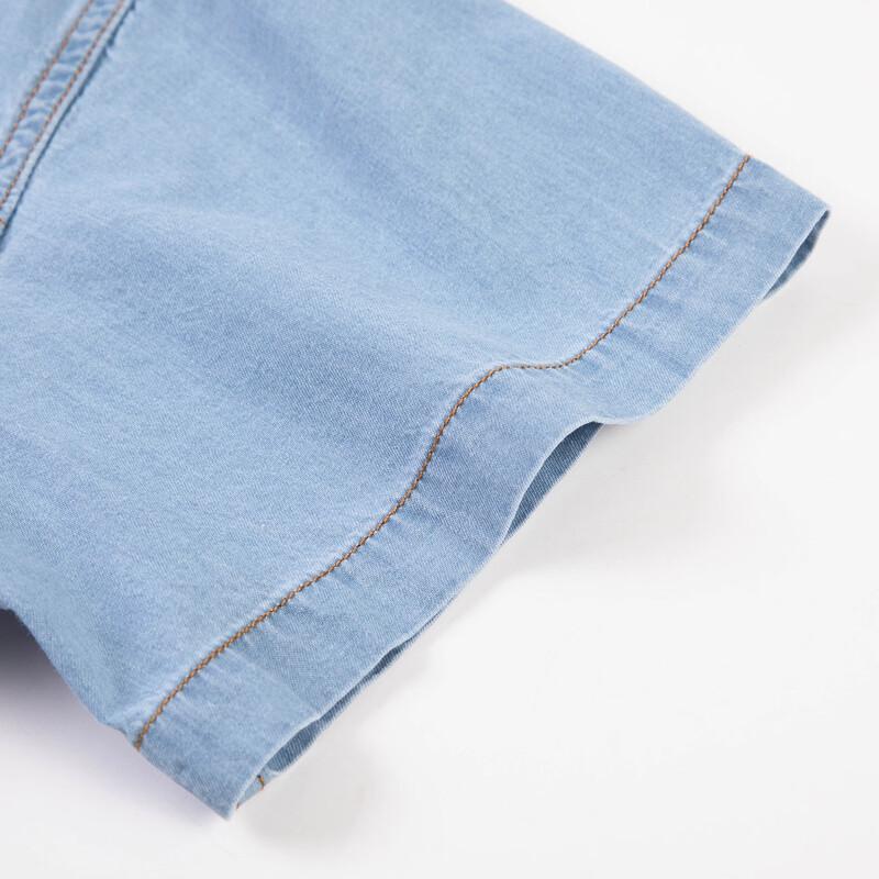 Hush Puppies Boys' Summer Denim Short Sleeve Set