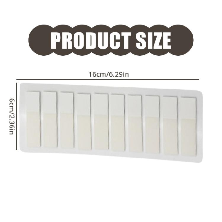 120Pieces White Clear Adhesive PET Label Writable Page Marker Bookmarks Repositionable File Label for School Office