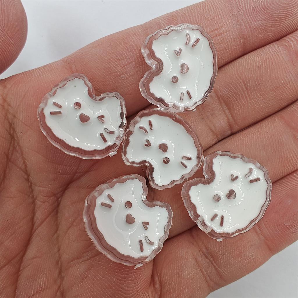 20 ks náhrdelník náramek DIY ruční výroba smaltovaných koček pro děti dívky roztomilé ručně vyráběné kouzlo průhledné korálky šperky doplňky