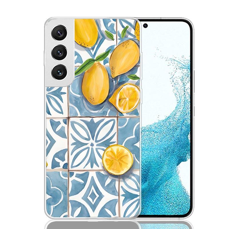 Mediterranean Lemon Phone Case For Samsung Galaxy S26 S25 Edge S24 S23 FE S22 Ultra S21 Plus S20 + Fundas Cover Coque Galaxy S25