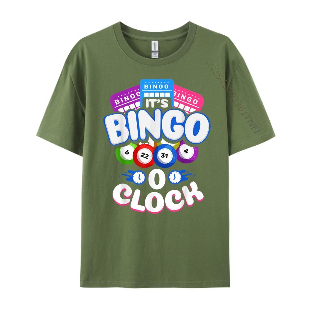 Its Bingo O Clock Bingo Player Grandma Vintage T Shirt Men Mens TShirts Printing