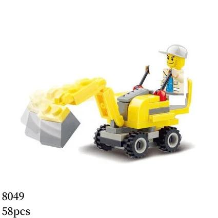 MOC Engineering Truck Building Blocks City Construction Crane Bulldozer Car Bricks Set Children Kids Toys for Boy