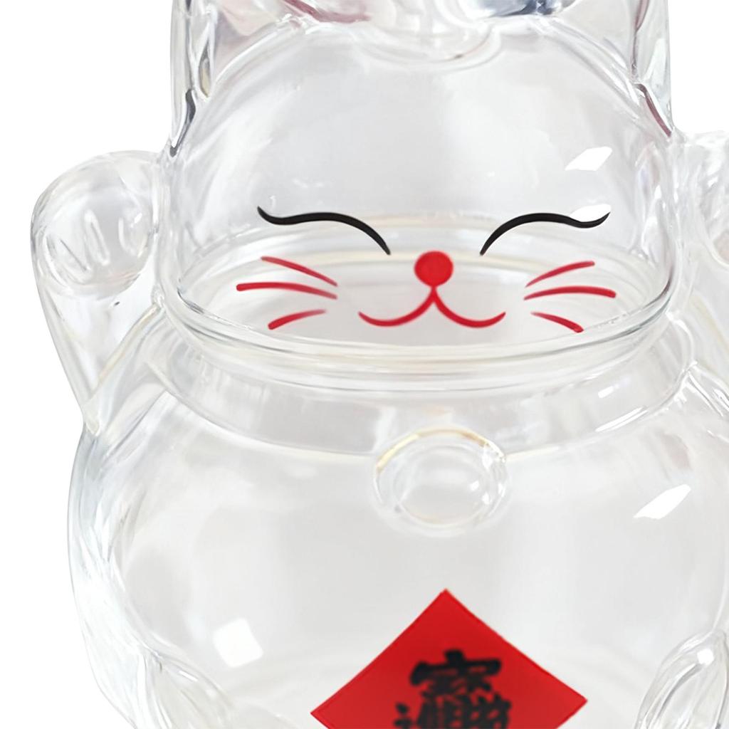 Borosilikat Katzen-Sparschwein Multifunktionales Pädagogisches Geschenk für Kinder 0,39" Öffnung Kompakter Dekorativer Behälter