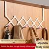 Door-Mounted Foldable Bag & Coat Rack with Stainless Steel Hooks