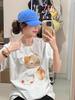 Women's American Retro Pure Cotton Oversized T-shirt - Summer 2025 Niche Design