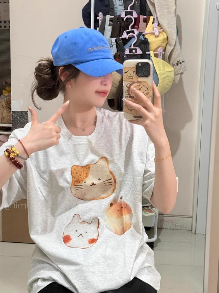 Women's American Retro Pure Cotton Oversized T-shirt - Summer 2025 Niche Design