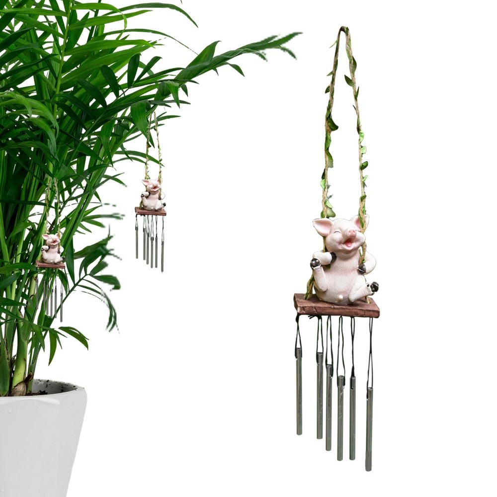 Cute Wind Chimes Garden Decor Pendant Animal Swing Wind Bell For Garden Decor Decorative Wind Chimes Car Interior Pendant
