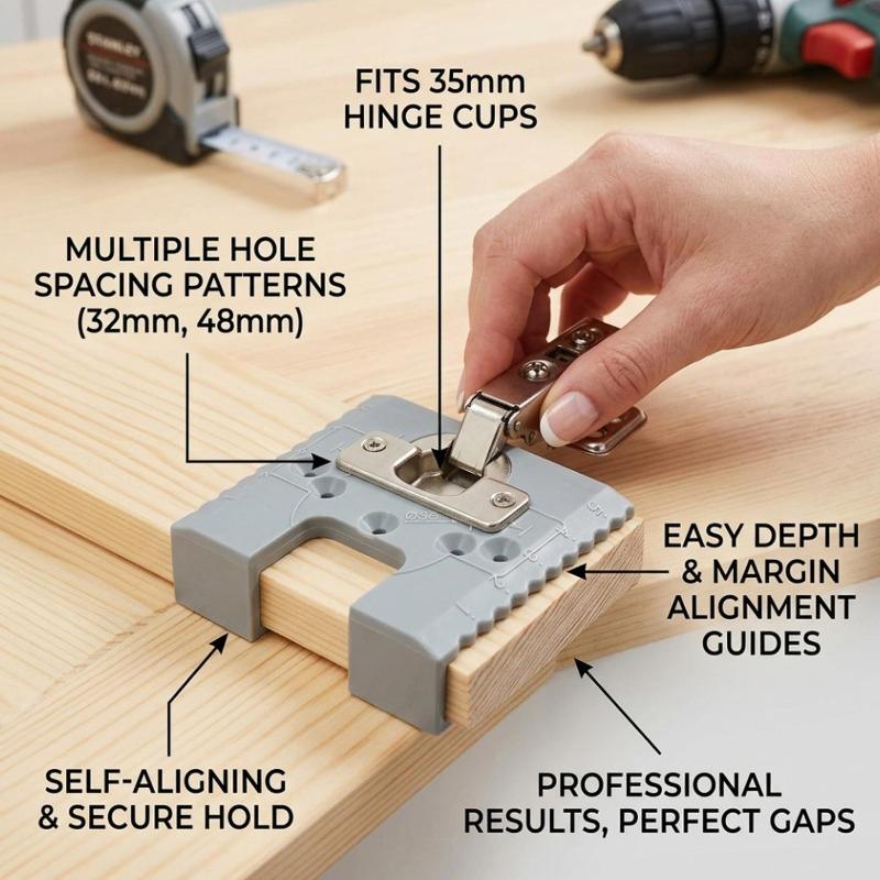 Quick Installation Aid Point Fixed Plates Hinge Installation Positioning Magnetic Woodworking for Cabinet Door Panel Hinges Tool