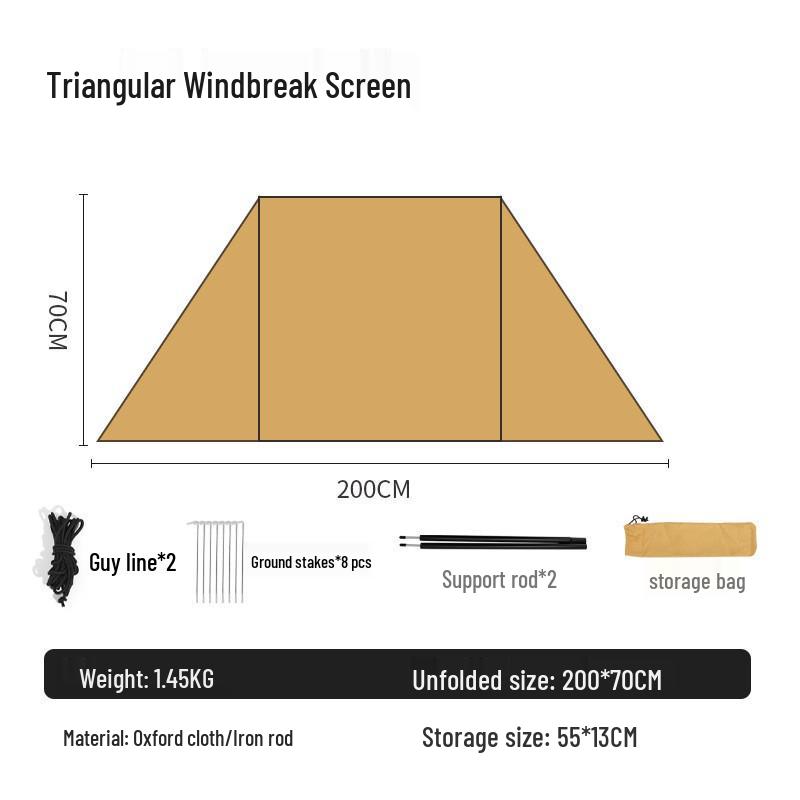 Portable Windproof Camping BBQ Tent: Foldable Picnic Windbreak Board
