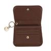 Ladies' Simple PU Leather Mini Zip Around Wallet Solid Color Slim Card Holder Coin Purse with RFID Blocking