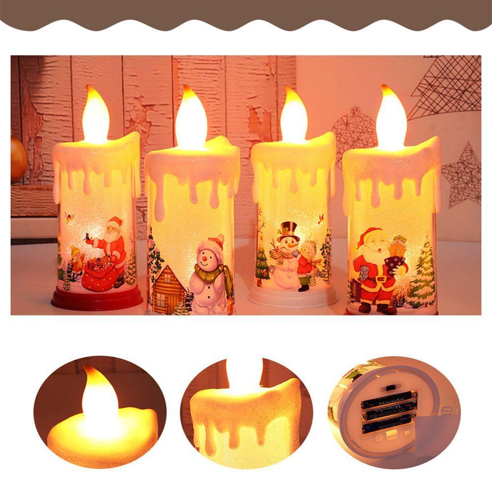 

LED Candle Christmas Decoration Candle Lights LED simulation Flame Candle Santa Claus Night Light