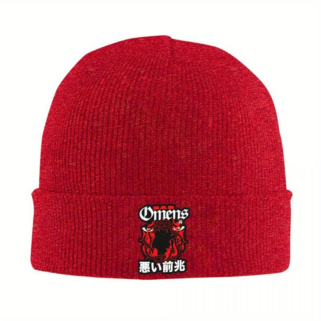 Red Spike Of The Death Beanie Hats Bad Omens Music Casual Caps Female Male Outdoor Sport Knitted Hat Autumn Elastic Beanie Hat