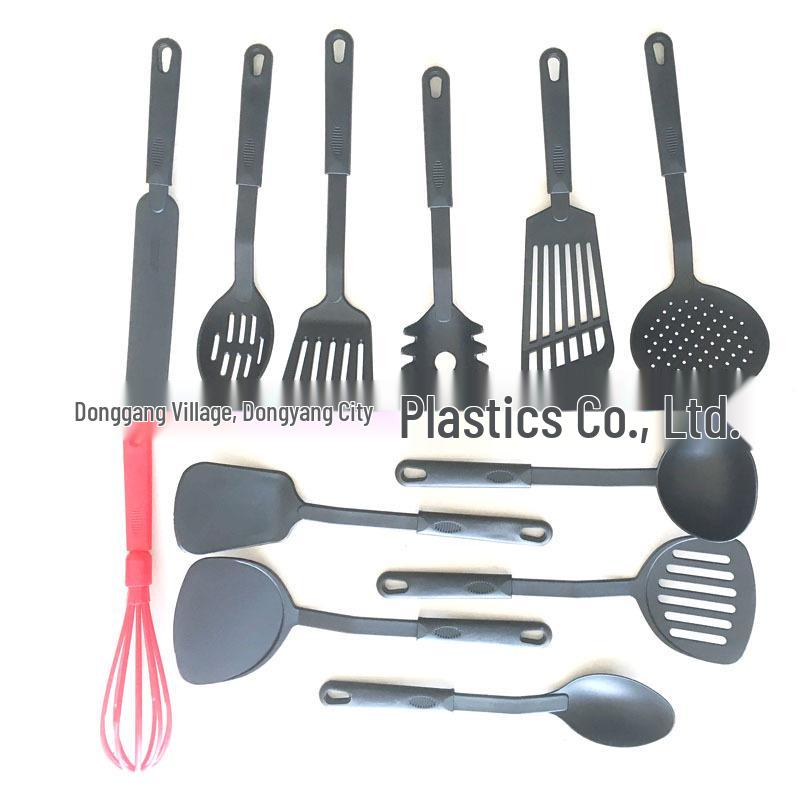 Children's 3-Piece Small Plastic Nylon Kitchenware Set: Slotted Spoon & Fork for Portable Travel & Camping