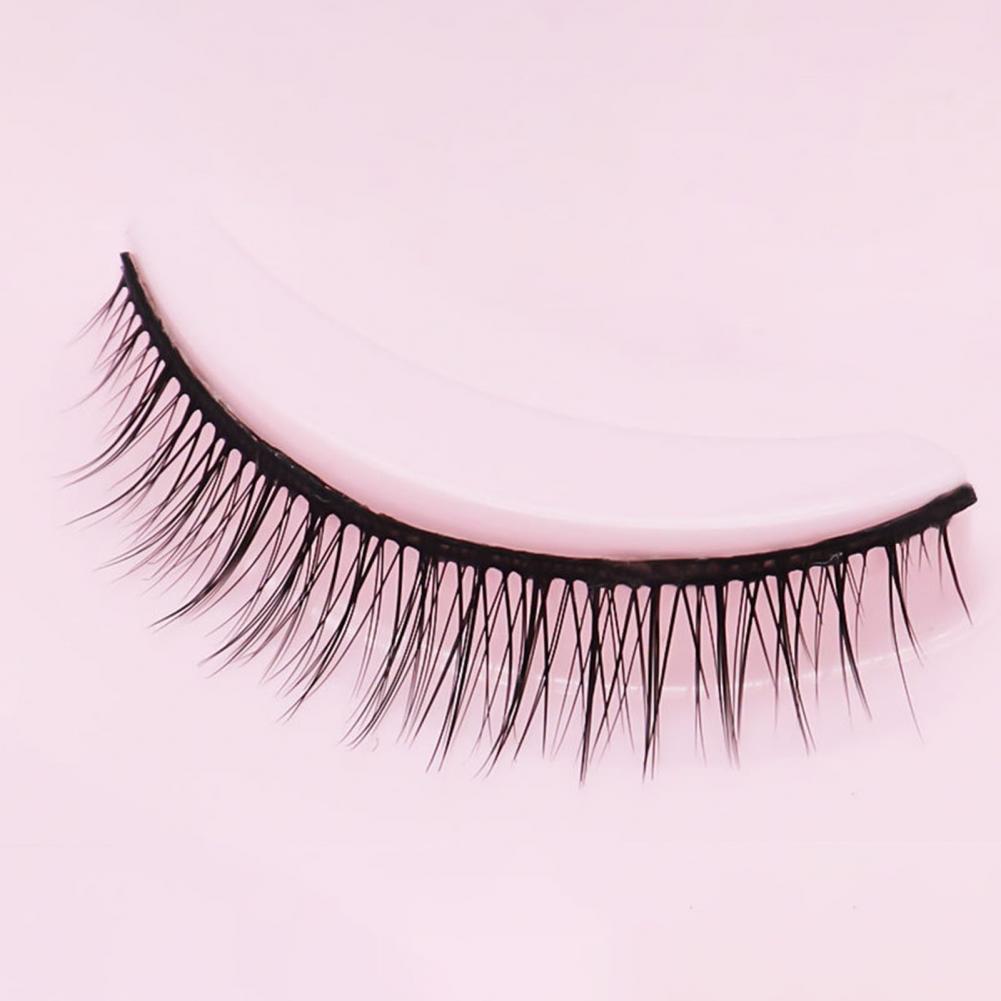 5Pairs False Eyelashes Natural Perfect Fitting Artificial Fiber Cross Short Makeup Extensions Eye Lashes for Dressing Room